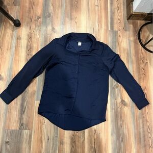 Venus satin-like button down shirt